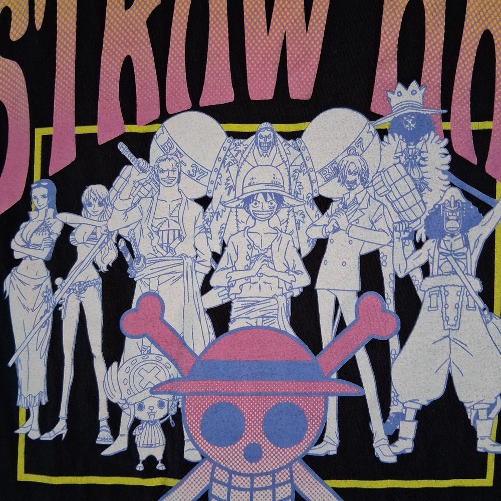 ONE PIECE Straw Hat Crew Anime Manga Black Short Sleeve T-Shirt - Men's Size MED - Picture 9 of 14